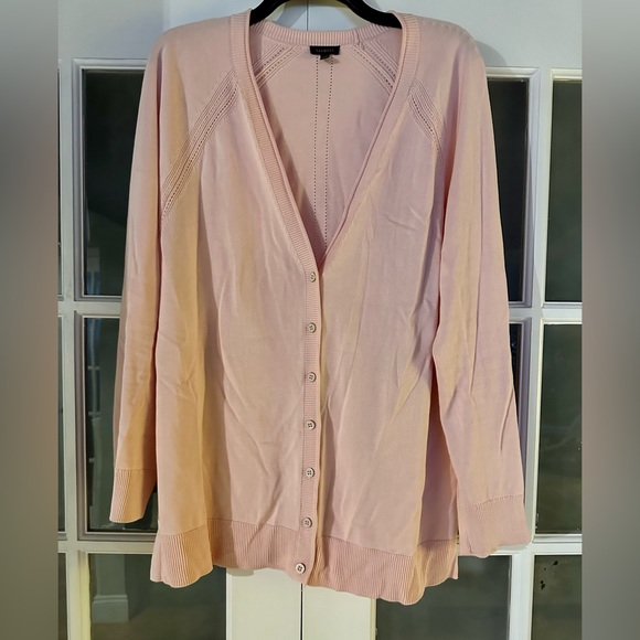 Talbots Jackets & Blazers - Talbots size XL Pink knit cardigan